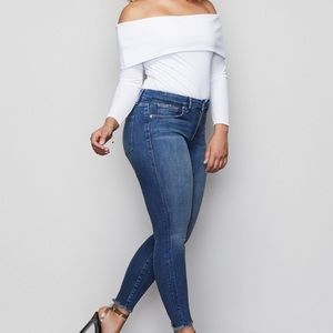 NEW Good American Jeans Fray Hem